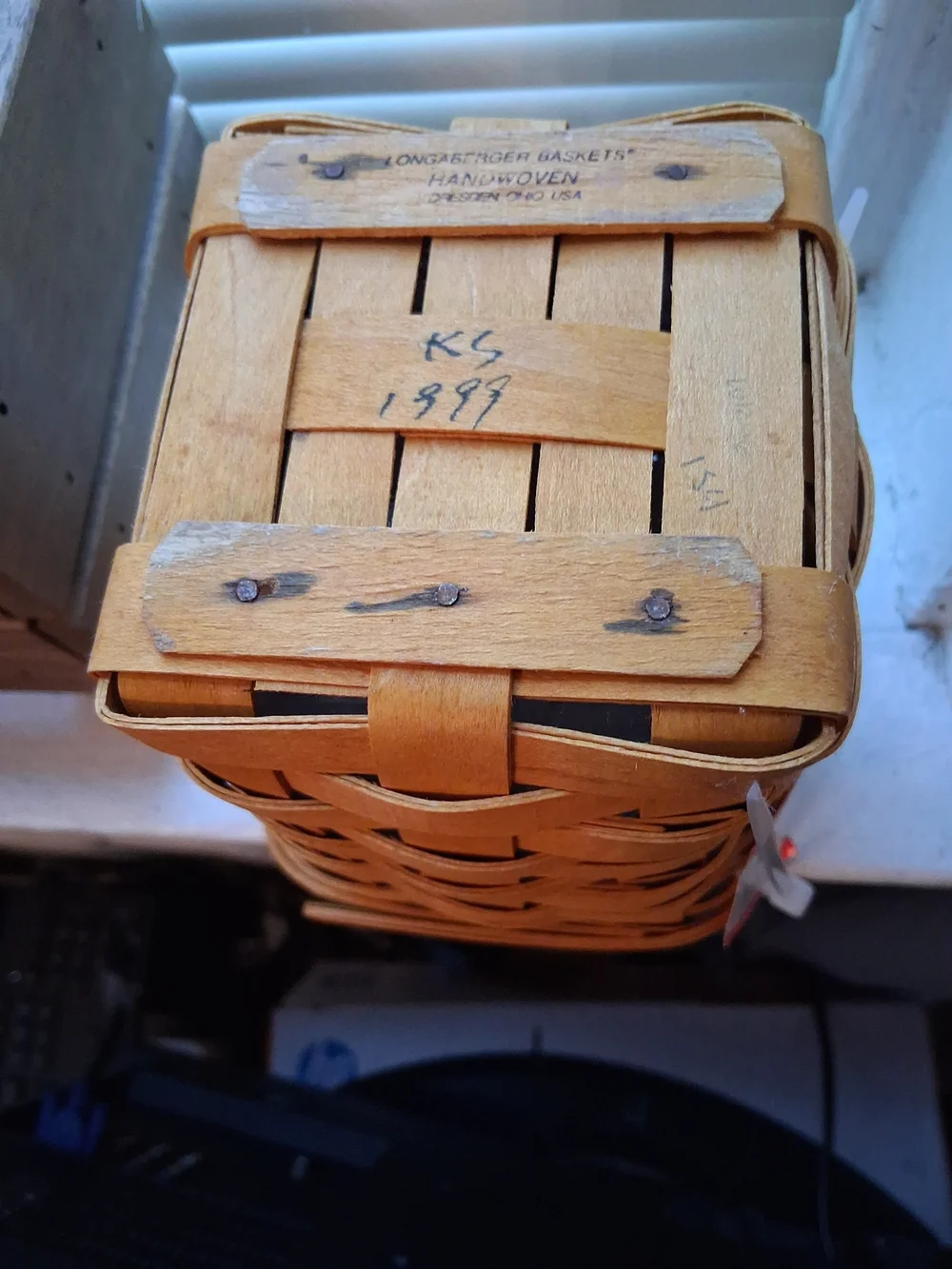 1999 Longaberger Natural Handwoven Storage Basket